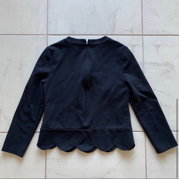 Kate spade ponte black scalloped bottom shirt - Picture 4 of 8